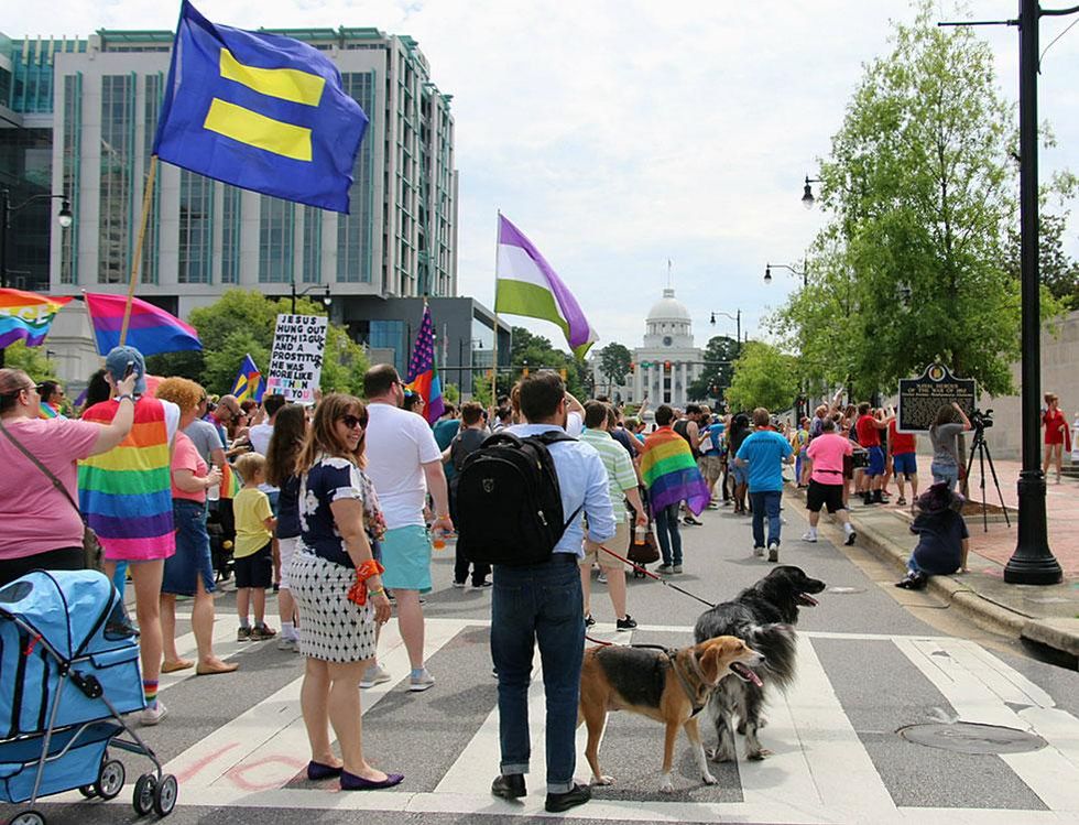 Montgomery Pride Marches to the State Capitol