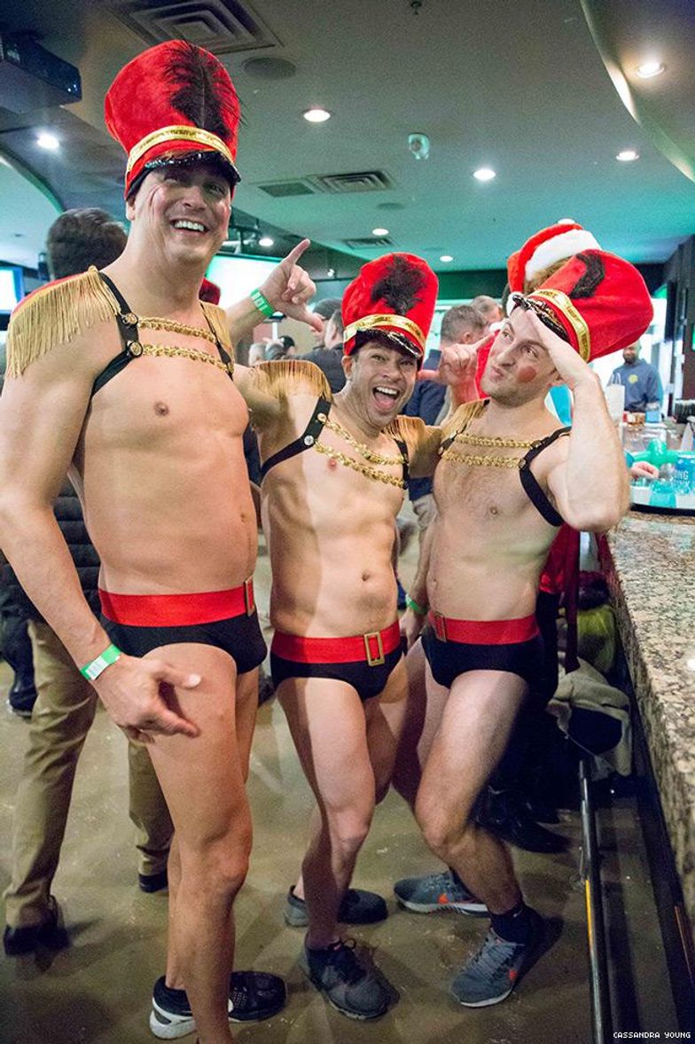 Half-naked men hit the streets in skimpy underwear for the Santa Speedo Run  - Attitude