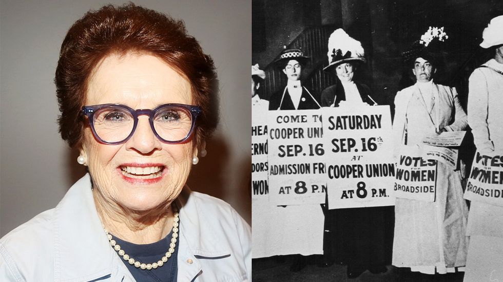 Billie Jean King celebrates anniversary of women's voting rights