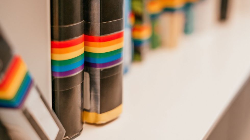 books with rainbow labels