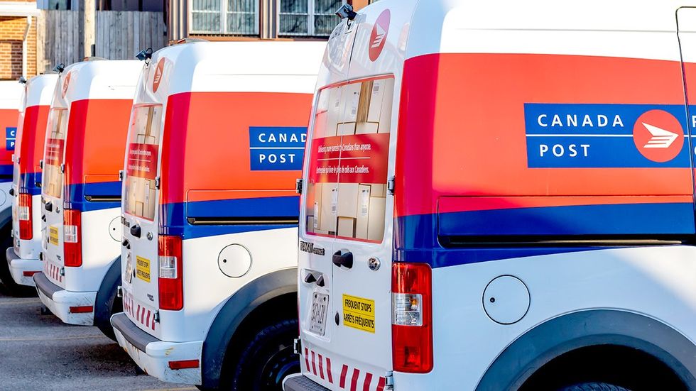 Canada Post mail trucks