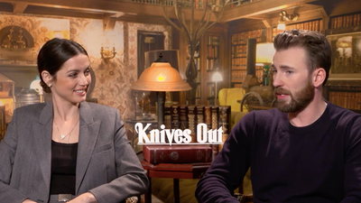 Knives Out' Stars Chris Evans & Ana de Armas Reunite at W
