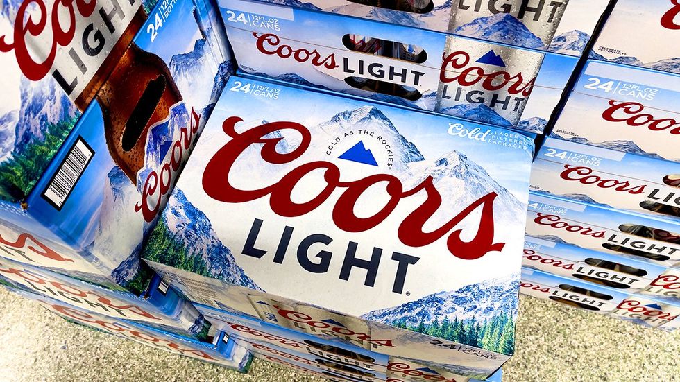 Coors Light Beer Cases Stacked Store