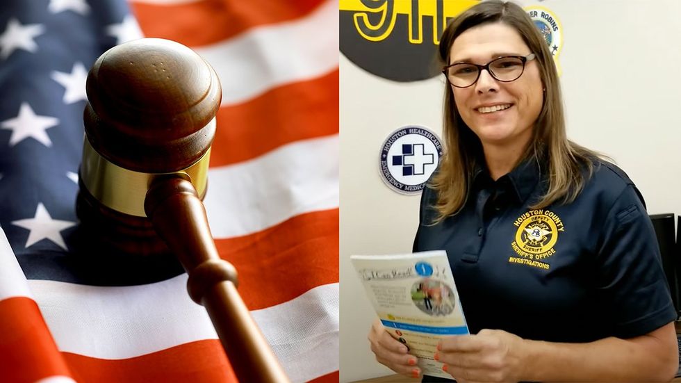 court judge gavel american flag Anna Lange Houston County Georgia Transgender Officer