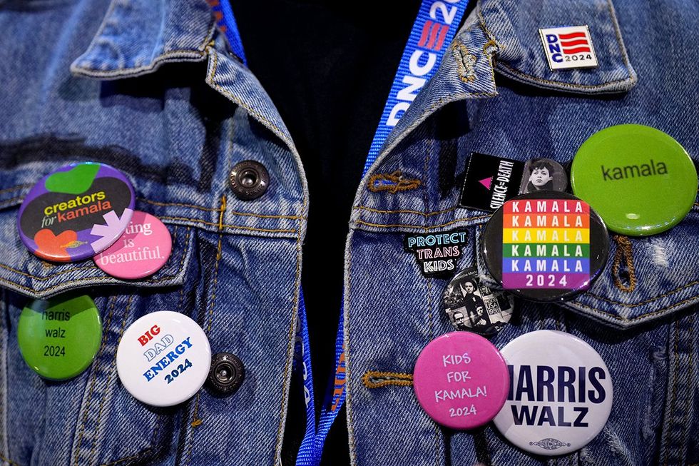 DNC 2024 LGBTQIA Pins Support Kamala Harris Tim Walz including Bratmeme, Rainbow, ProtectTranskids, BigDadEnergy, SilenceEqualsDeath