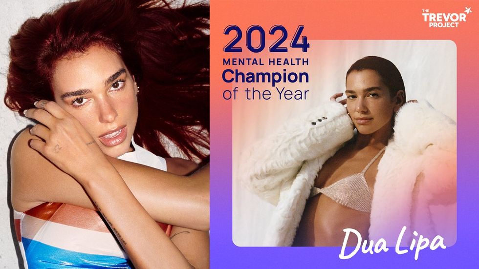 dua lipa trevor project mental health champion 2024