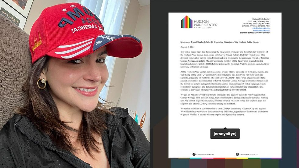 extremist Missouri Republican political candidate Valentina Gomez press release Staff resign from Jersey City LGBTQ Task Force due to Jonathan GomezNoriega