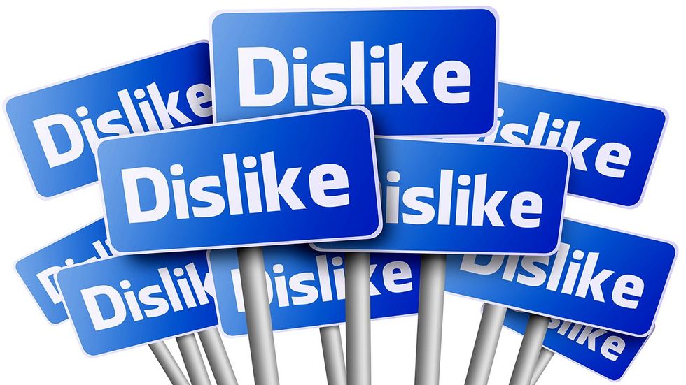 facebook hate dislike signs graphic illustration