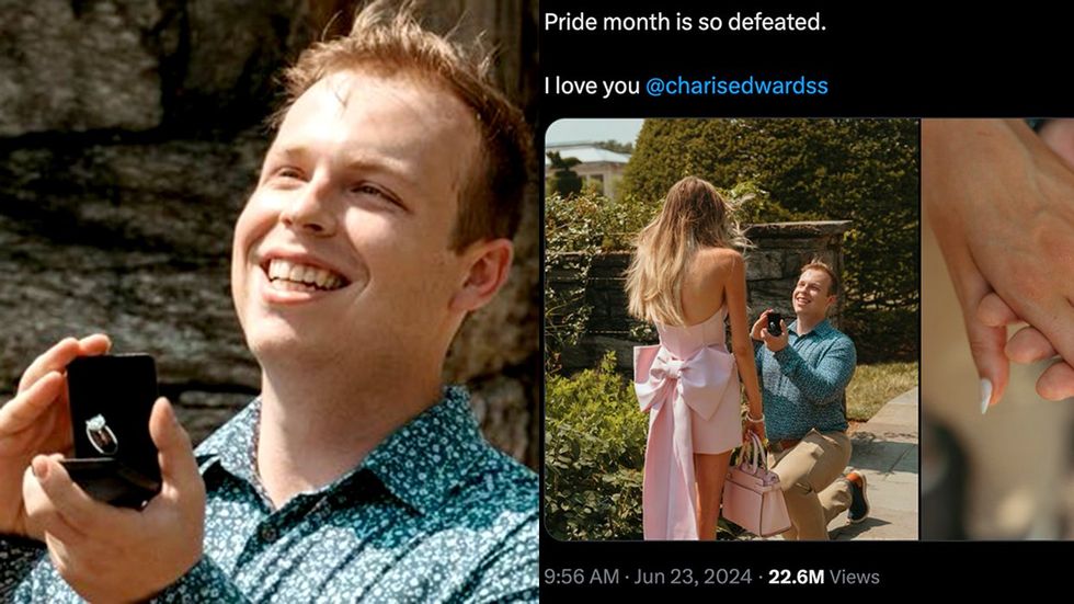former Newsmax host Addison Smith attacking Pride Month cringeworthy wedding proposal twitter post