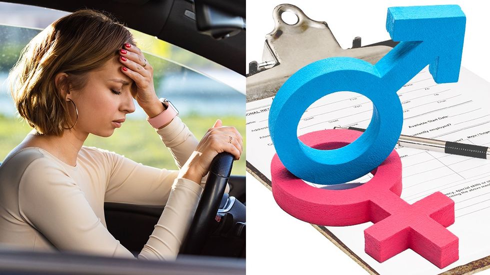 frustrated driver application clipboard male female binary gender markers