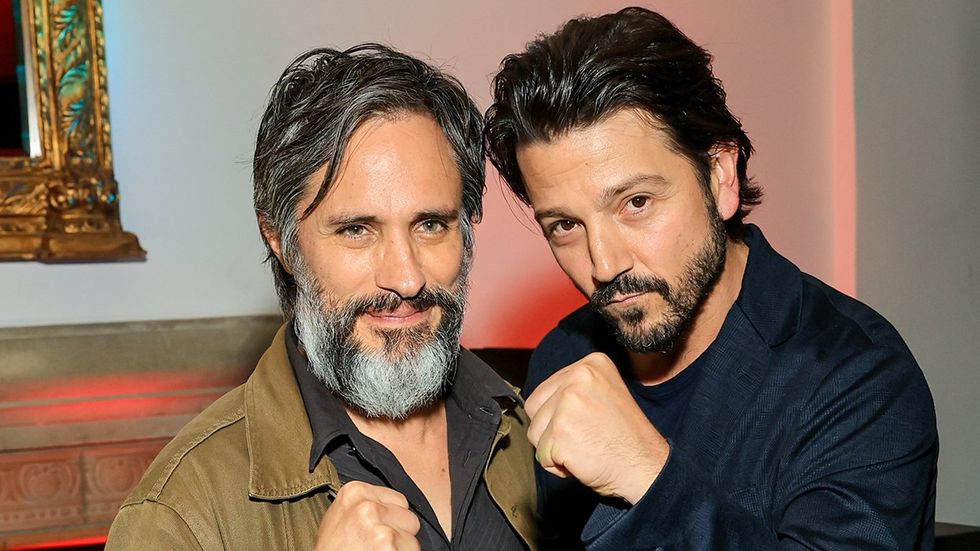 Gael Garcia Bernal and Diego Luna attend the after party for the Los Angeles premiere of Hulu La Maquina