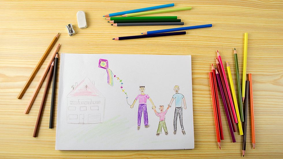 gayfamily colorpencils drawing backtoschool