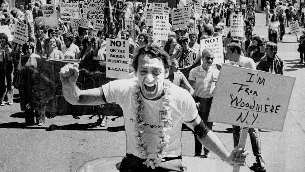 Harvey Milk gay man assassinated san francisco politician LGBTQ icon 1978 pride parade