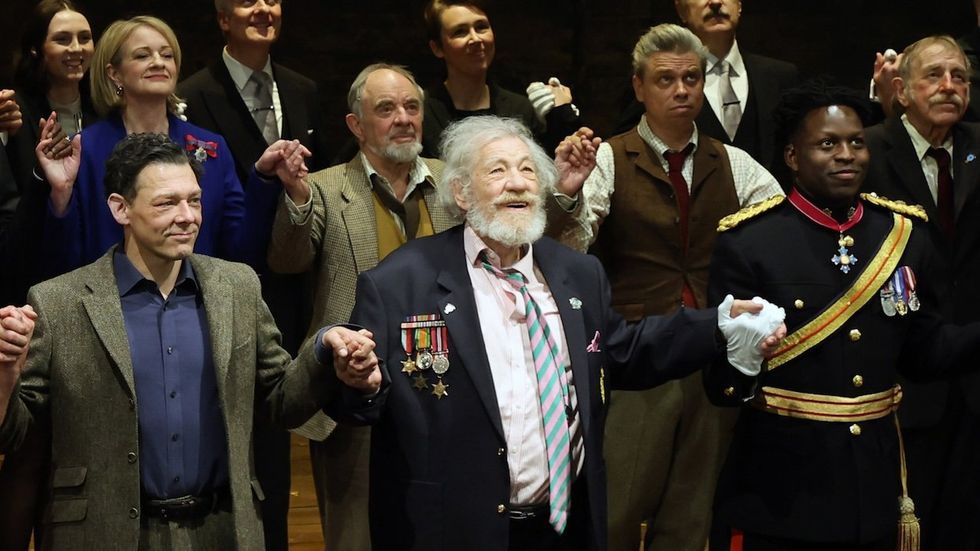 Ian McKellen and the cast of Player Kings