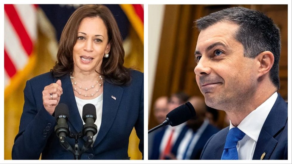 Kamala Harris and Pete Buttigieg