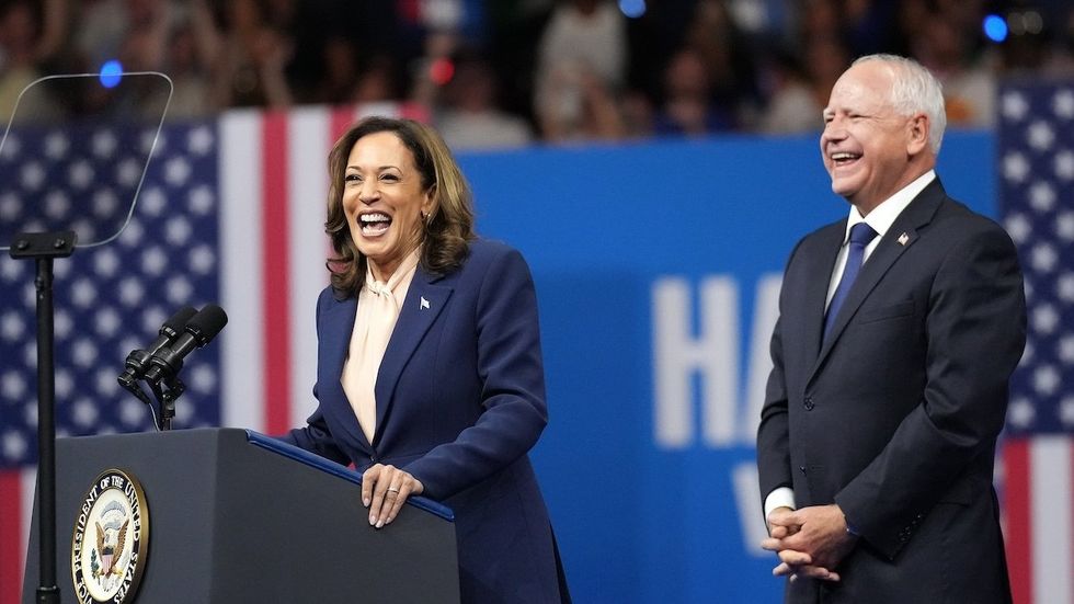 Kamala Harris and Tim Walz