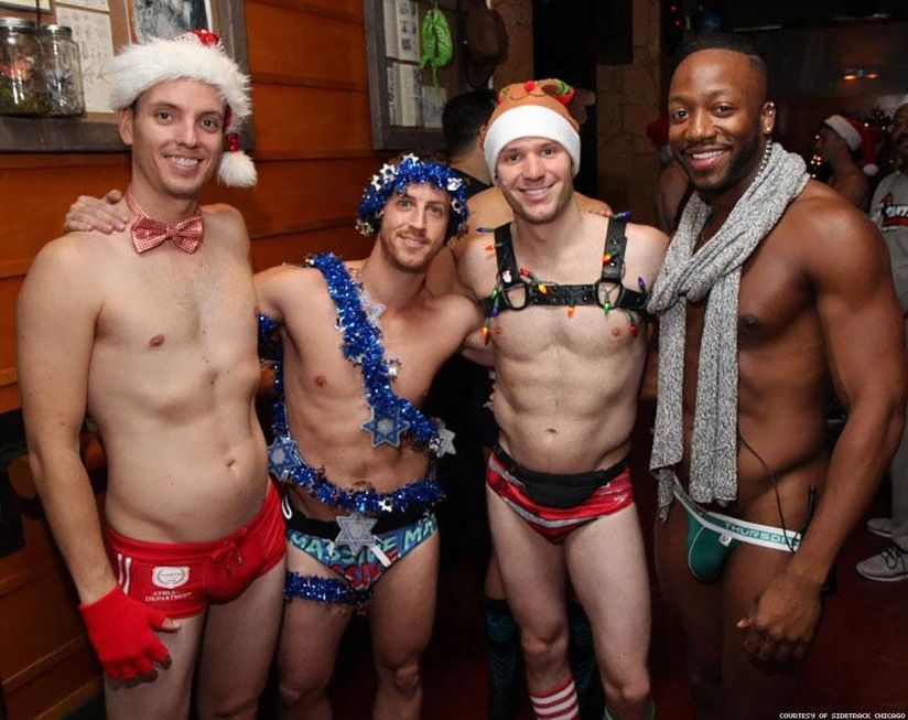 Half-naked men hit the streets in skimpy underwear for the Santa Speedo Run  - Attitude