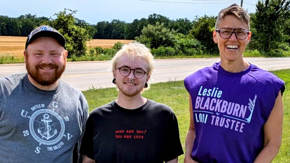 Lodi Township MI three queer candidates Eric Roberts Leslie Blackburn Finn Roberts