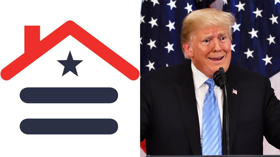 Log Cabin Republicans Logo and Donald Trump