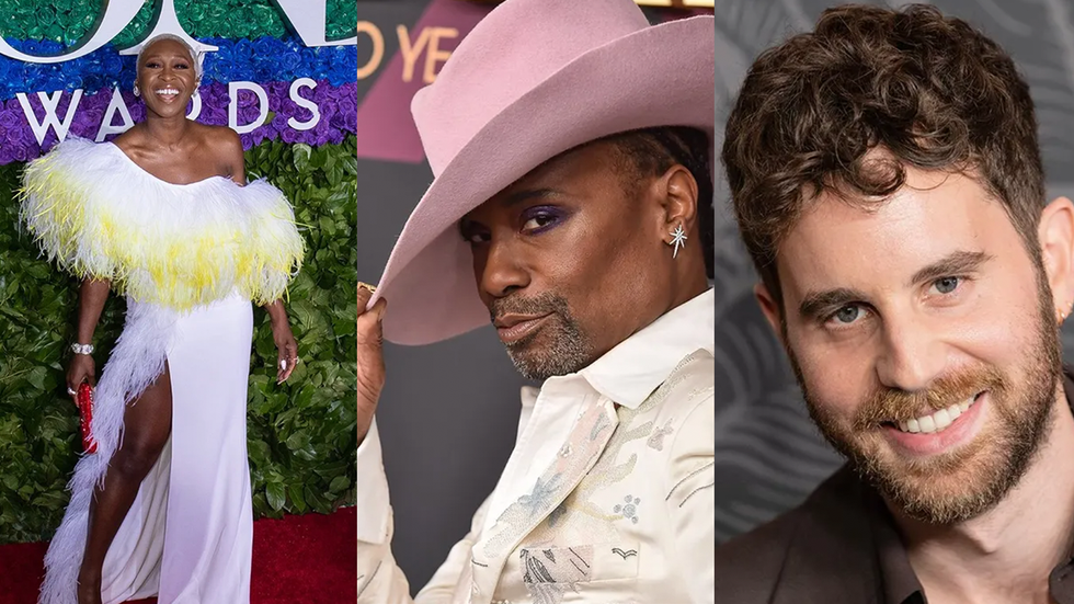 NEW YORK, NEW YORK - JUNE 9, 2019: Cynthia Erivo attends the 73rd Annual Tony Awards at Radio City Music Hall in New York, New York on June 9. 2019.; LOS ANGELES - APR 26: Billy Porter arrives for Carol Burnett: 90 Years of Laughter + Love on April 26, 2023 in Hollywood, CA; Ben Platt attends the 2023 God's Love We Deliver Golden Heart Awards at The Glasshouse in New York on October 16, 2023