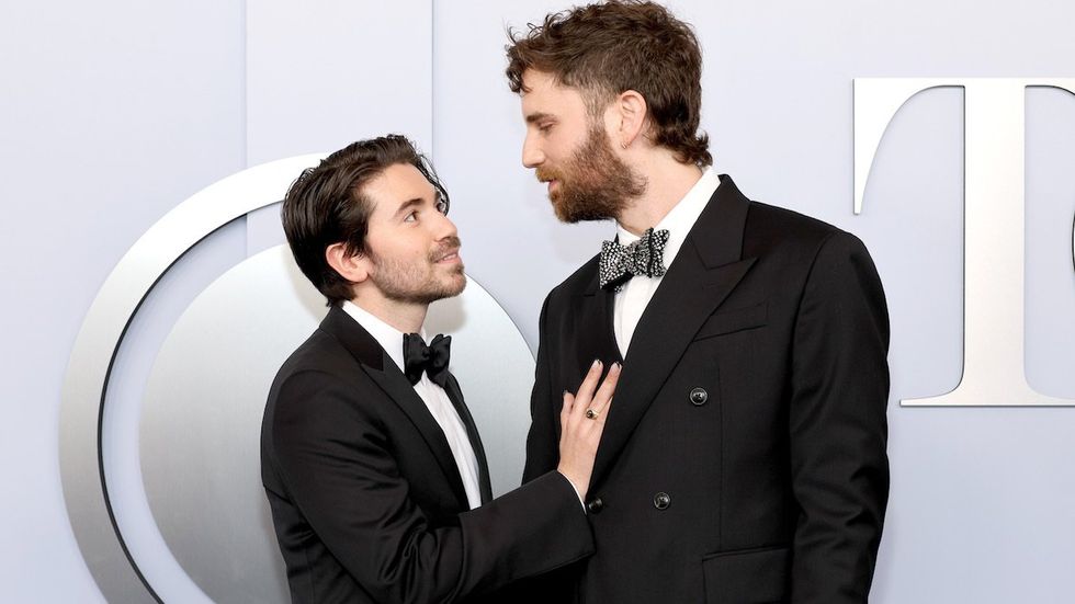 Noah Galvin and Ben Platt attend the 77th Annual Tony Awards at David H. Koch Theater at Lincoln Center on June 16, 2024 in New York City.