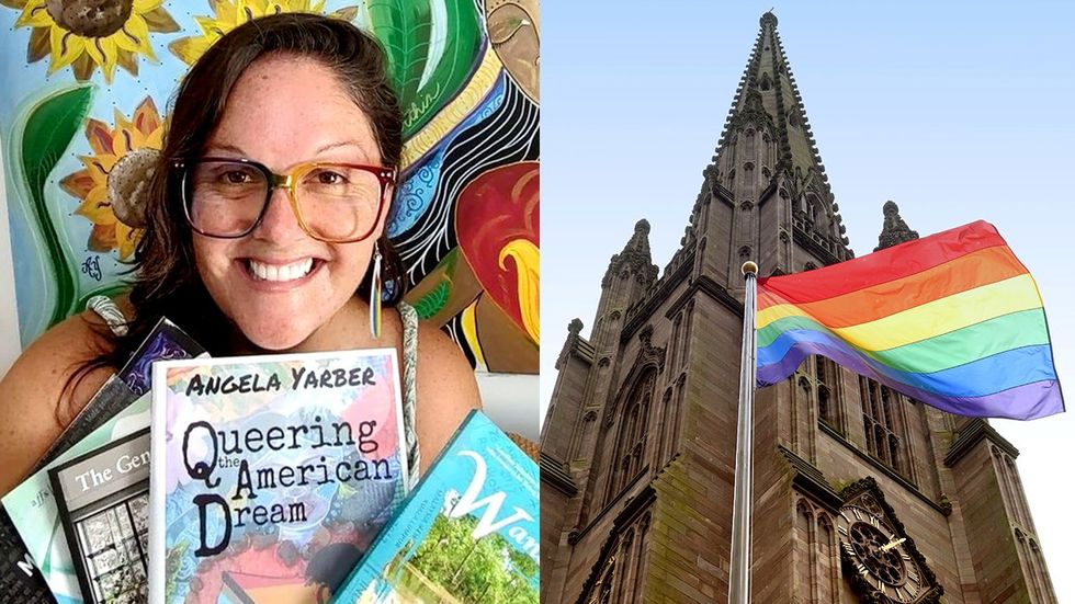 OPED Angela Yarber queer author rainbow LGBTQ pride flag Trinity Church New York City