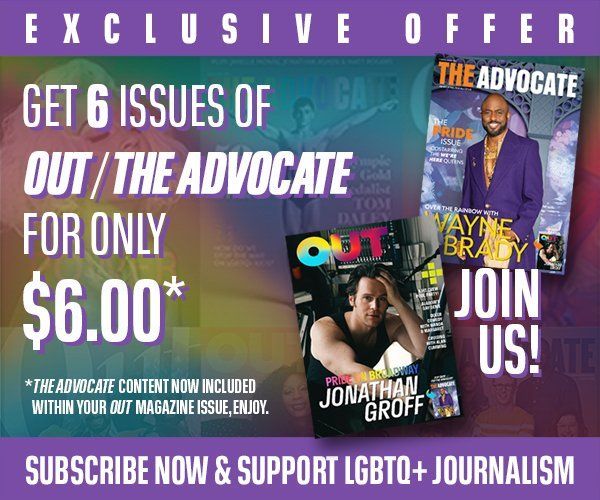 Out / Advocate Magazine - Jonathan Groff & Wayne Brady