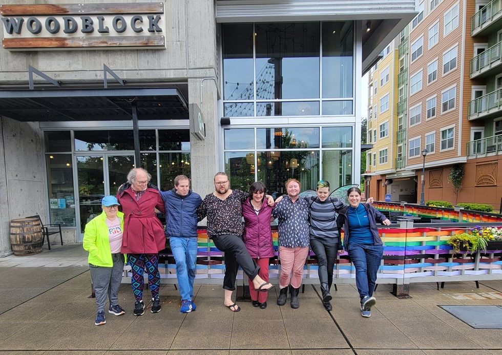 Photo Gallery Duvall Pride Wall Rainbow Ribbon Weaving Community Project