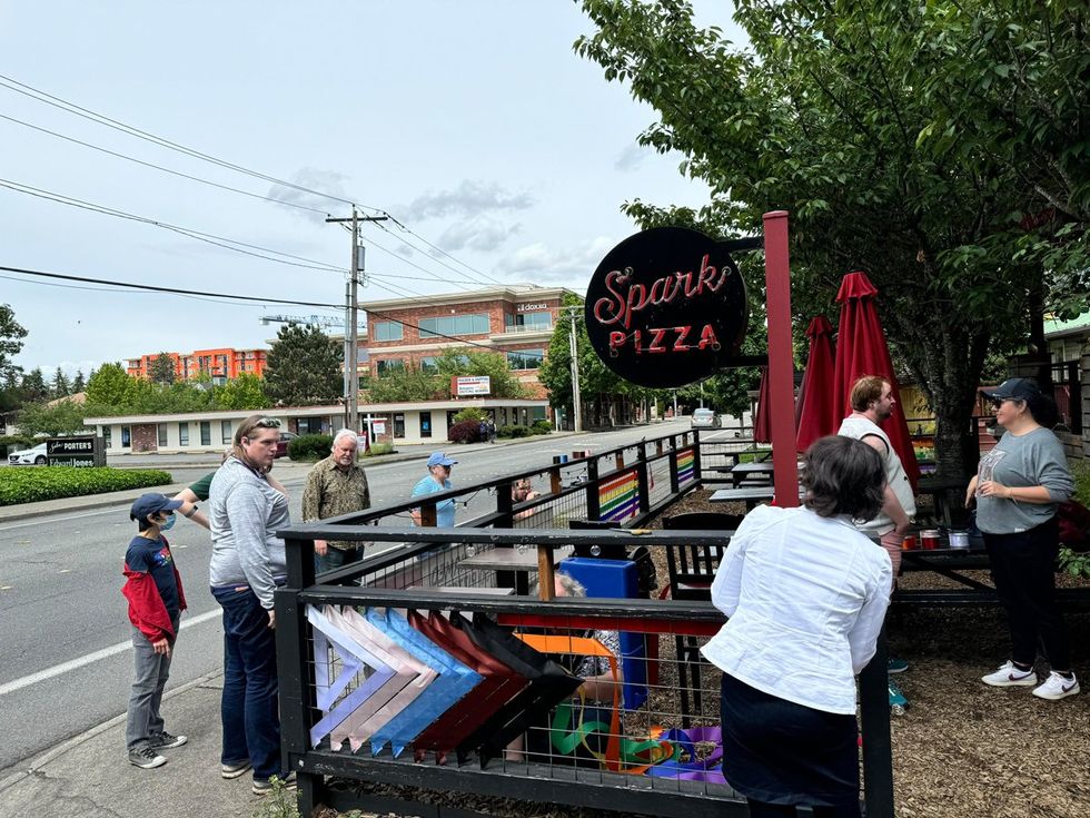 Photo Gallery Duvall Pride Wall Rainbow Ribbon Weaving Community Project