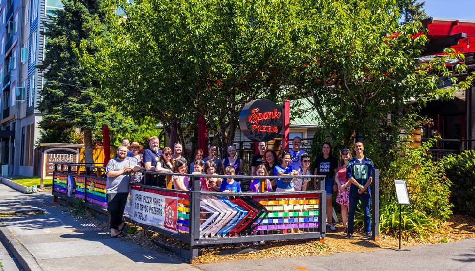 Photo Gallery Duvall Pride Wall Rainbow Ribbon Weaving Community Project