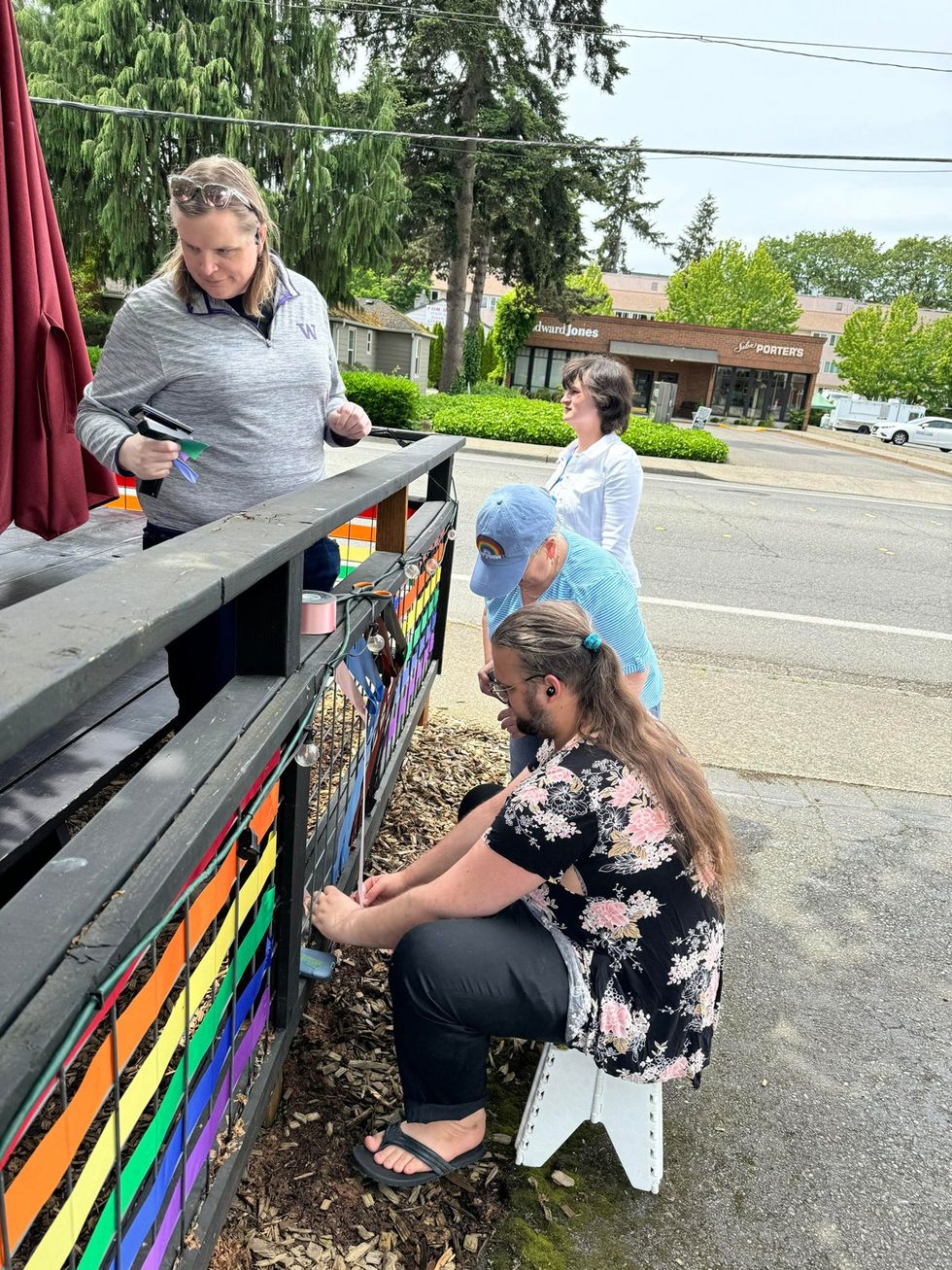 Photo Gallery Duvall Pride Wall Rainbow Ribbon Weaving Community Project