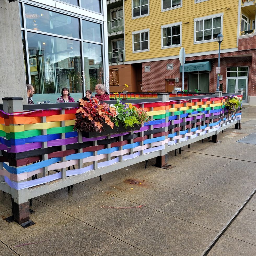 Photo Gallery Duvall Pride Wall Rainbow Ribbon Weaving Community Project