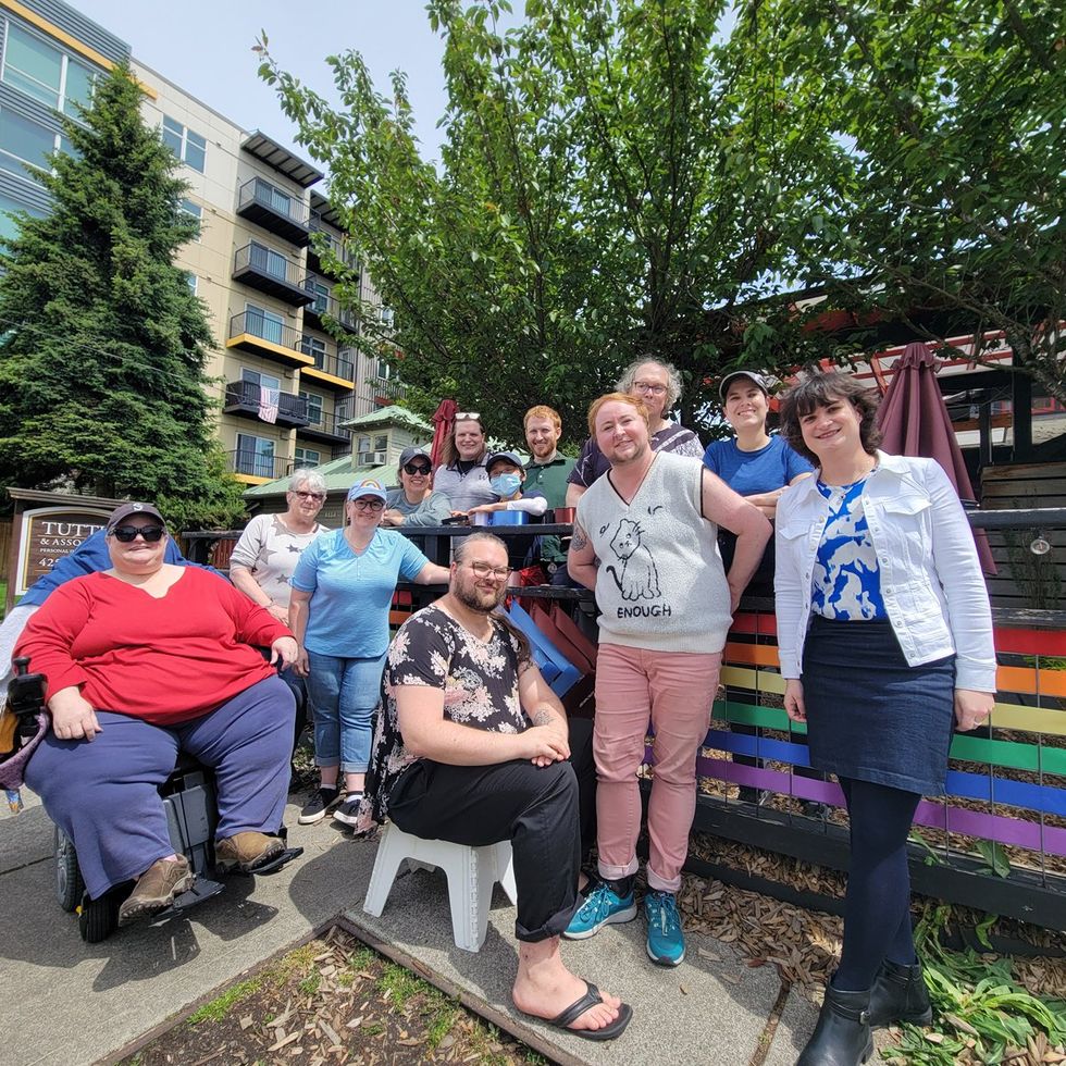 Photo Gallery Duvall Pride Wall Rainbow Ribbon Weaving Community Project