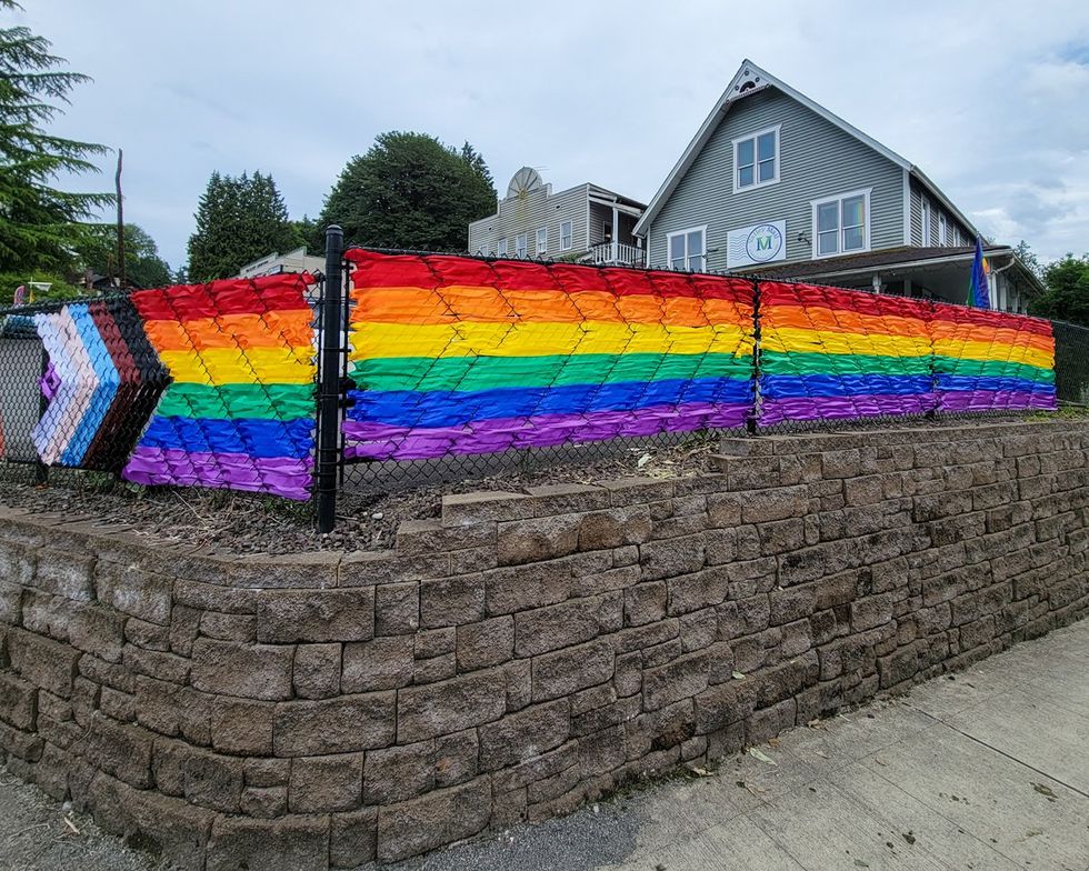 Photo Gallery Duvall Pride Wall Rainbow Ribbon Weaving Community Project