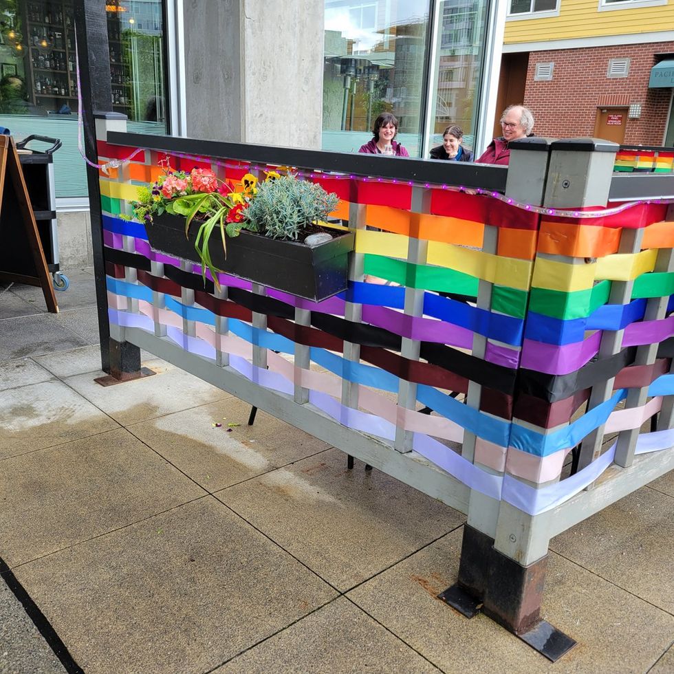 Photo Gallery Duvall Pride Wall Rainbow Ribbon Weaving Community Project