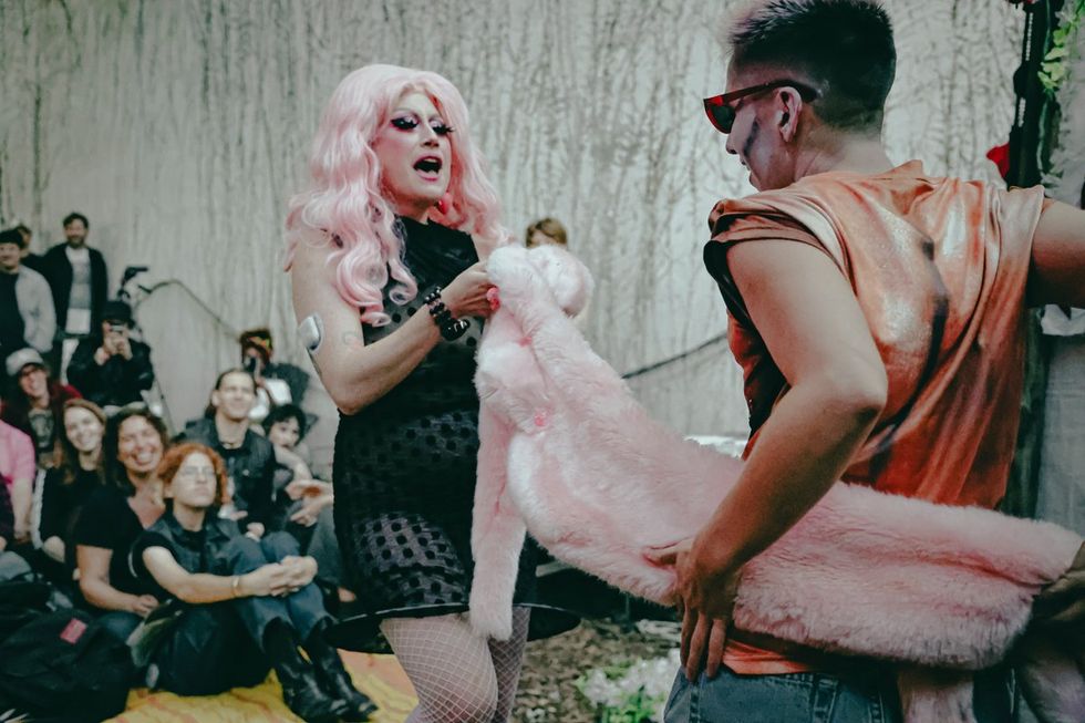 Photo Gallery Full Moon Drag Troupe Anti-Zionist Jewish Queer Artists HOT 2 ROT Sukkot Drag Outdoor Community Garden Spectacular Brooklyn, New York