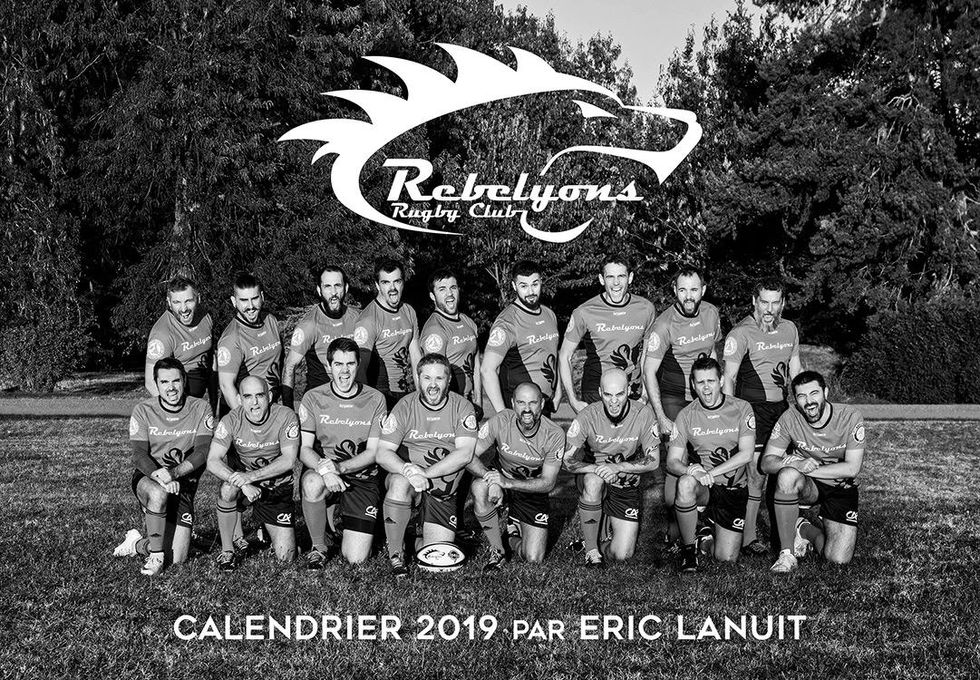 French Rugby Team the Rebelyons Strips Down for 2019 Calendar