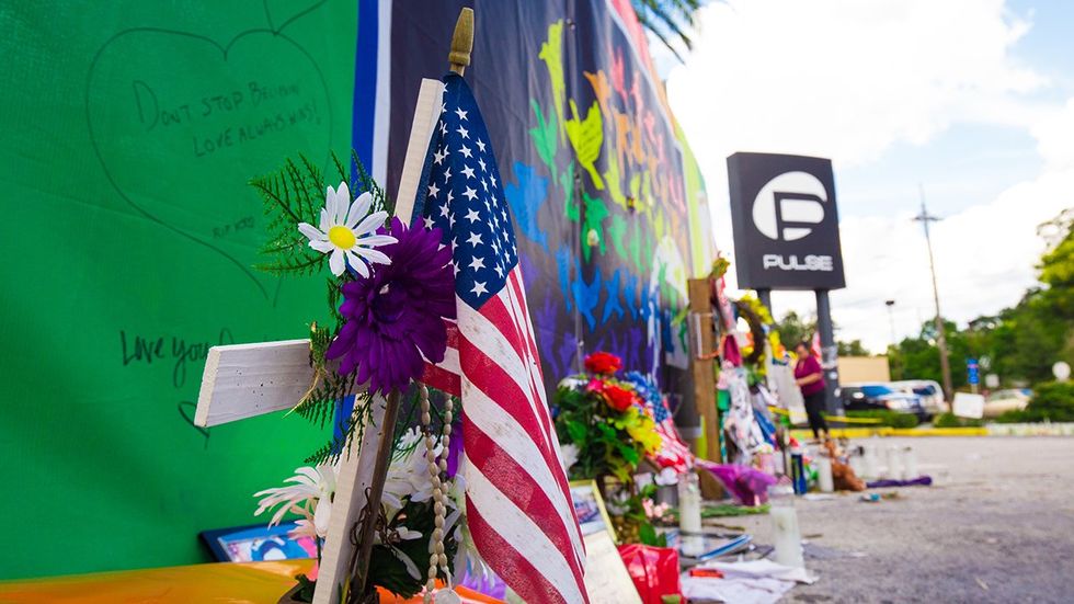 Pulse LGBTQ nightclub Orlando florida mass shooting memorial wall