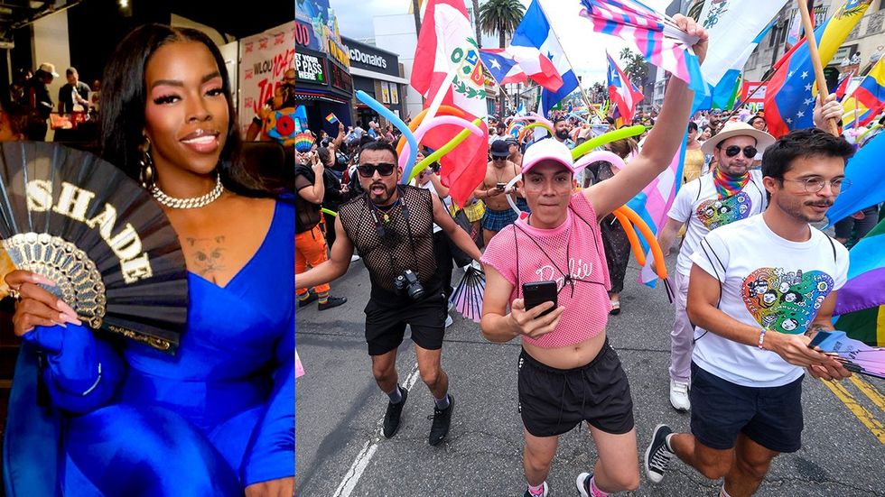 Queer social media influencer RaeShanda LiasLockhart gay mean marching weho pride parade