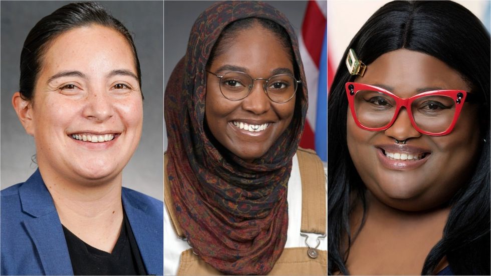 Rep. Alicia 'Liish' Kozlowski of Minnesota; Mauree Turner of Oklahoma, and DeShanna Neal of Delaware