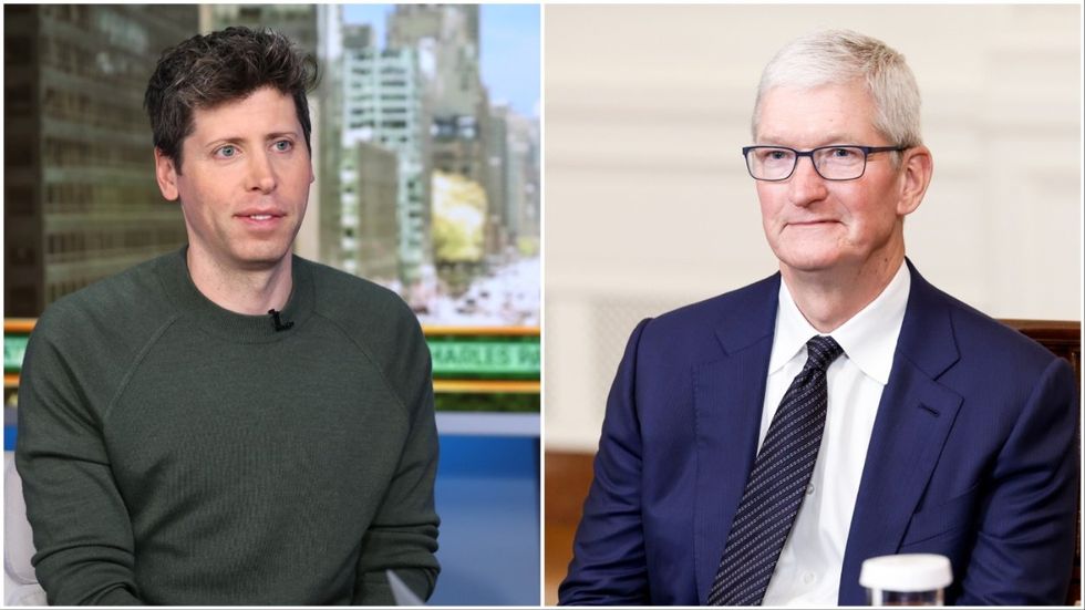 Sam Altman and Tim Cook