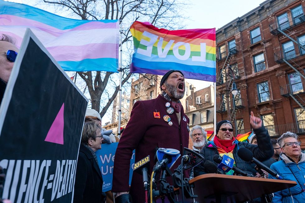 Stonewall Inn NYC 2025 Valentine's Day Rally for Erase of Transgenders