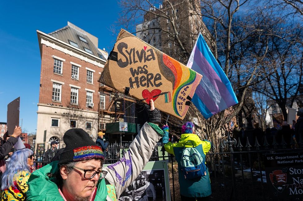 Stonewall Inn NYC 2025 Valentine's Day Rally for Erase of Transgenders