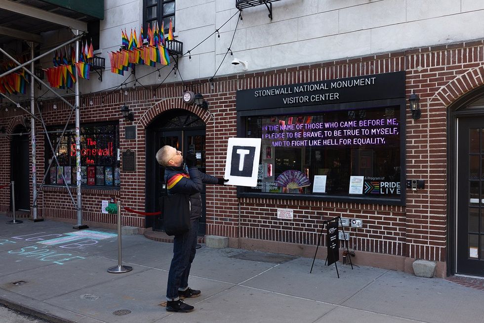 Stonewall Inn NYC 2025 Valentine's Day Rally for Erase of Transgenders