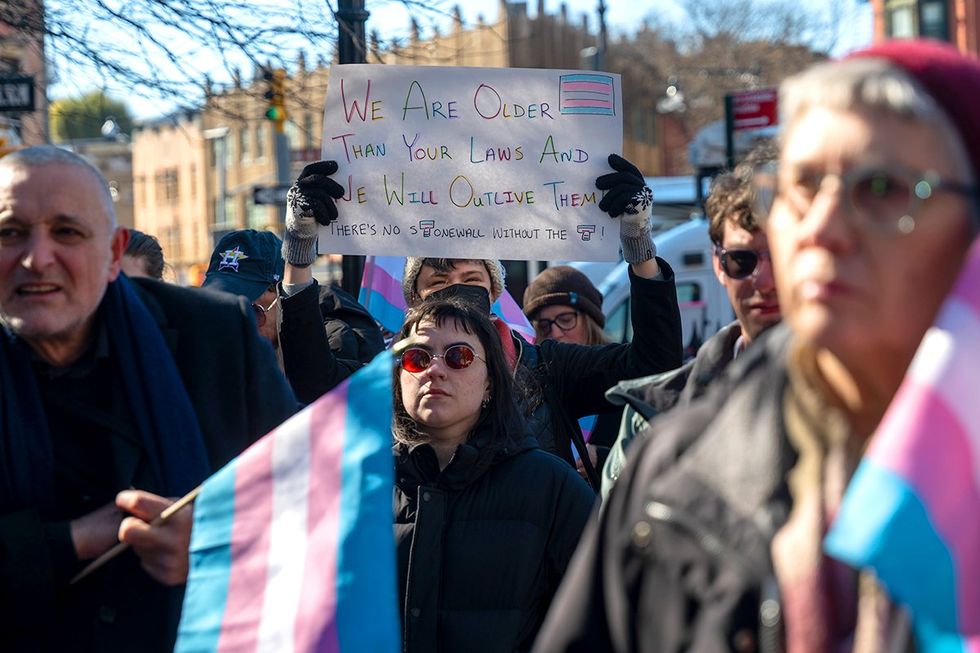 Stonewall Inn NYC 2025 Valentine's Day Rally for Erase of Transgenders