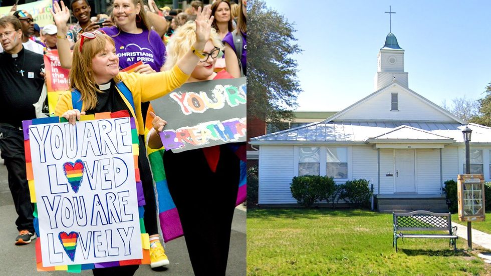 Supportive christians marching LGBTQ pride parade Ocean View CRC member Christian Reformed Church in North America