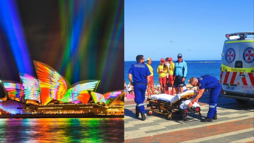 Sydney Opera House and medics in Australia