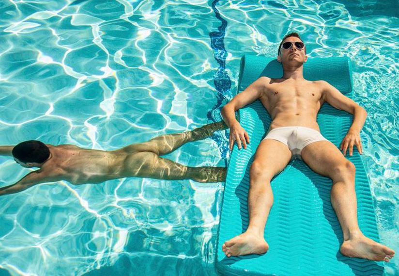 Nudist Group Swimming - Body Acceptance Begins by Getting Nude in Palm Springs