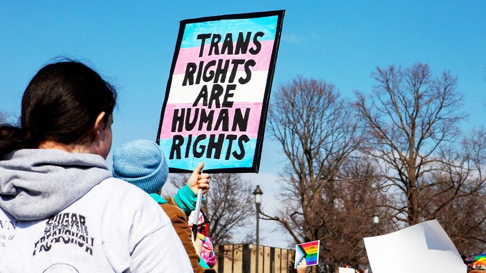 trans rights protest