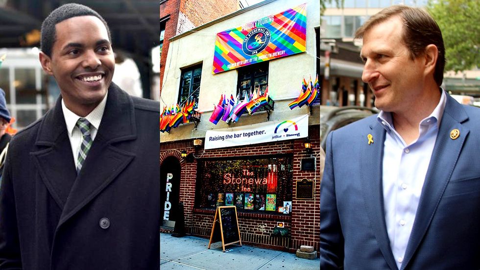 US Rep Ritchie Torres Bronx Stonewall Inn LGBTQ historic bar greenwich village NYC Congressman Dan Goldman